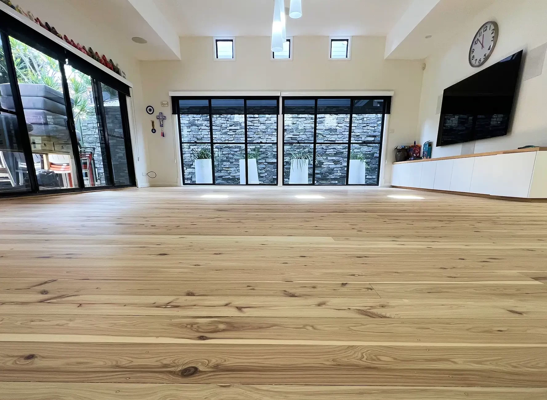 Timber floor sanding and finishing result in a Sydney home