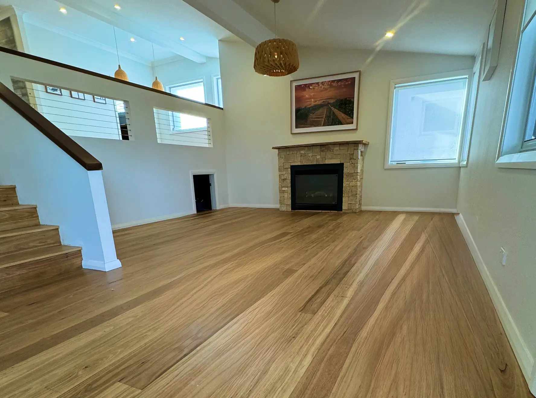 Heritage parquetry flooring in a Sydney apartment after sanding